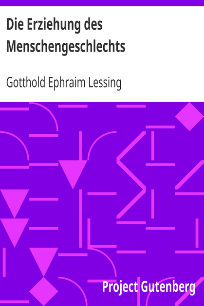 Die Erziehung des Menschengeschlechts cover