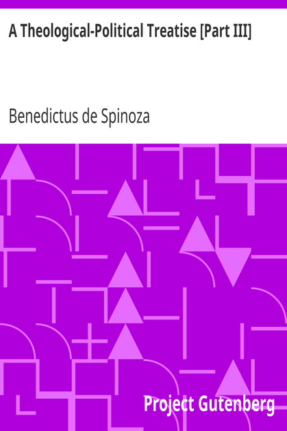 A Theological-Political Treatise [Part III] cover
