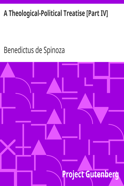A Theological-Political Treatise [Part IV] cover